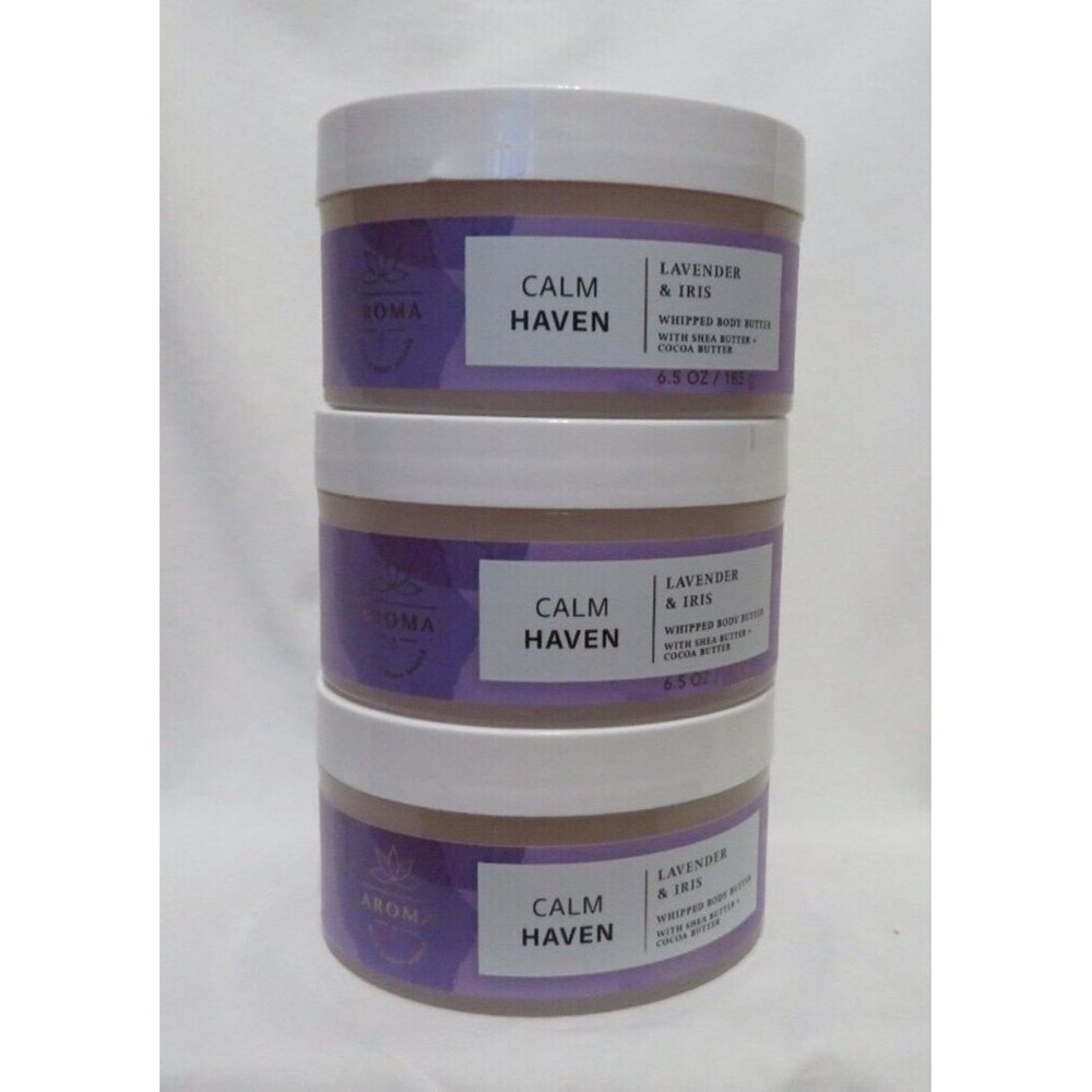 LAVENDER & IRIS Bath & Body Works Whipped Body Butter 6.5 oz x 3